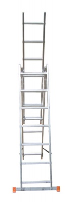 Лестница алюминиевая 3-секционная универсальная 18 ступ. (3х18) Мастер