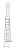 Лестница алюминиевая 3-секционная универсальная 4 ступ. (3х4) Профи